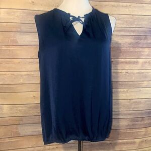 NWT Stitch Fix 41 Hawthorn Sleeveless Tie Neck Blouse